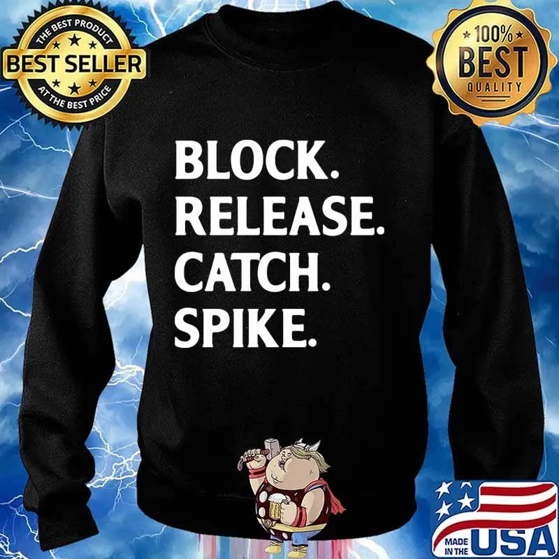 Block Release Catch Spike Football Shirt Sweater