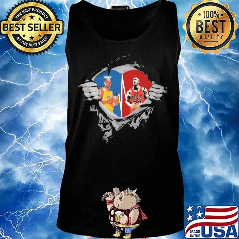 Blood inside heart kobe bryant and michael jordan s Tank top