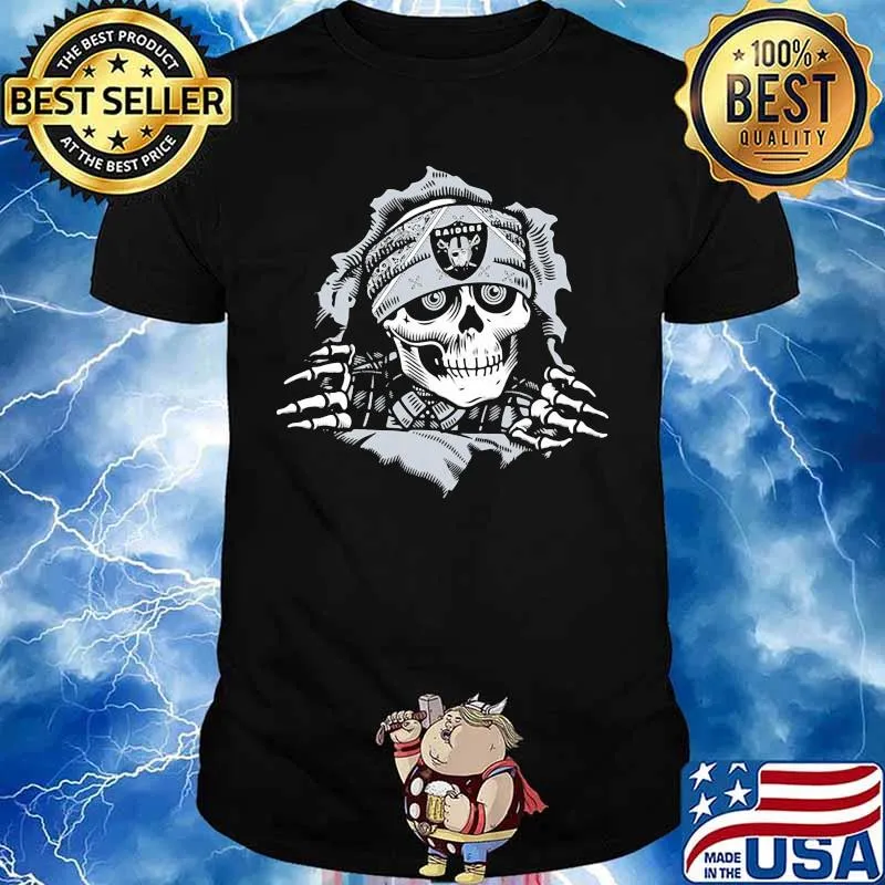 Blood inside skeleton oklahoma raiders shirt