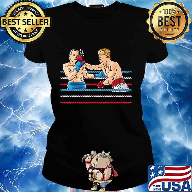 Boxer Donald Trump Boxing Biden Winning President Election T-Shirt Ladies tee