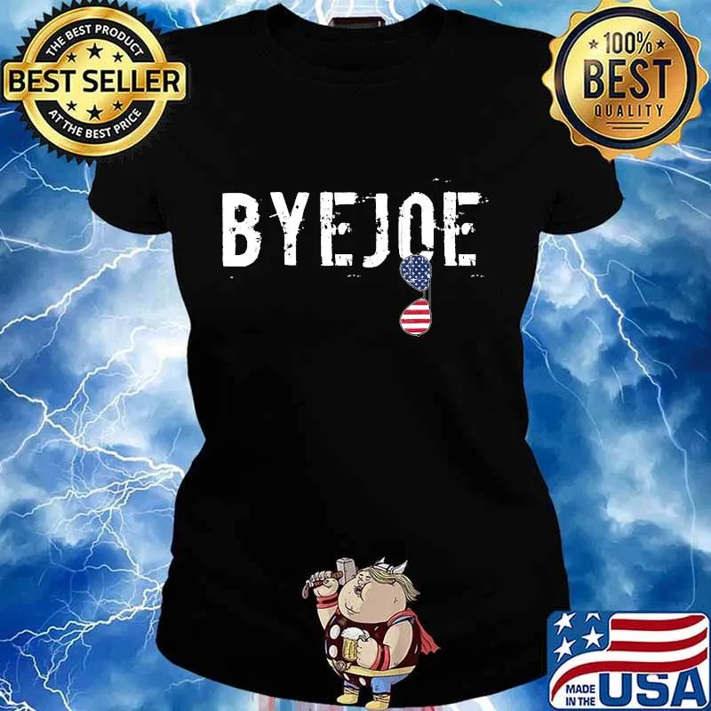 Byejoe bye joe glass american flag s Ladies tee