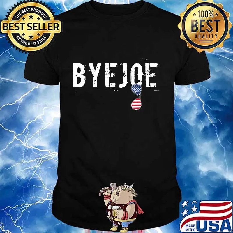 Byejoe bye joe glass american flag shirt