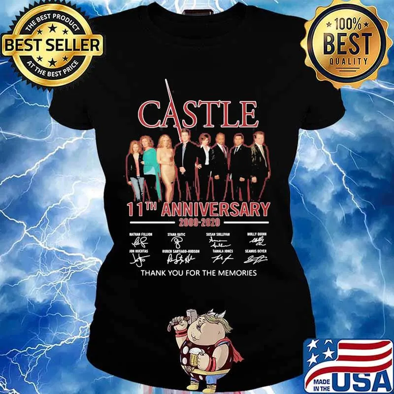 Castle 11th anniversary 2009 2020 thank for the memories signatures s Ladies tee