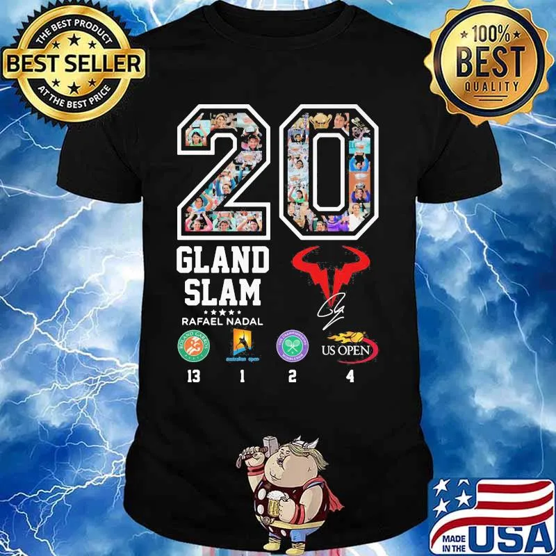Champion 20 grand slam rafael nadal signature shirt