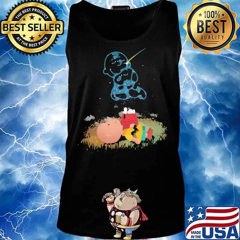 Charlie brown and snoopy sightseeing star wars s Tank top