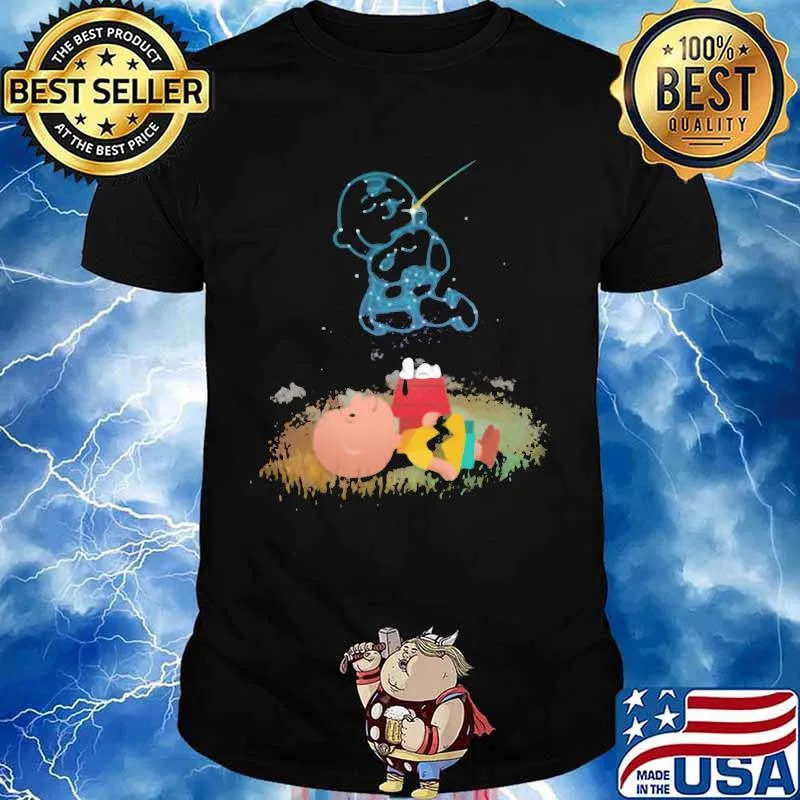 Charlie brown and snoopy sightseeing star wars shirt