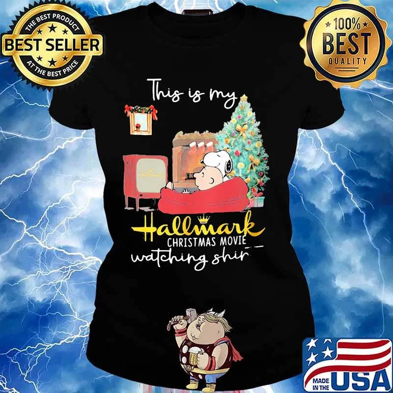Charlie brown and snoopy this is my hallmark christmas movies watching s Ladies tee