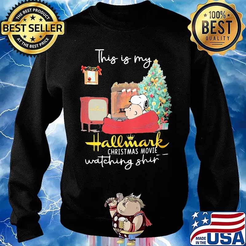 Charlie brown and snoopy this is my hallmark christmas movies watching s Sweater