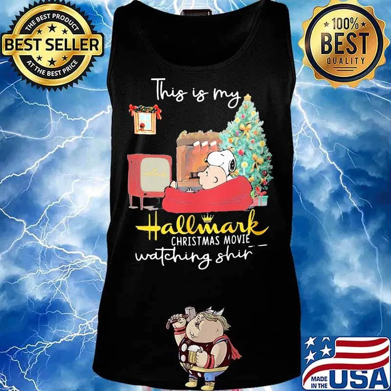 Charlie brown and snoopy this is my hallmark christmas movies watching s Tank top