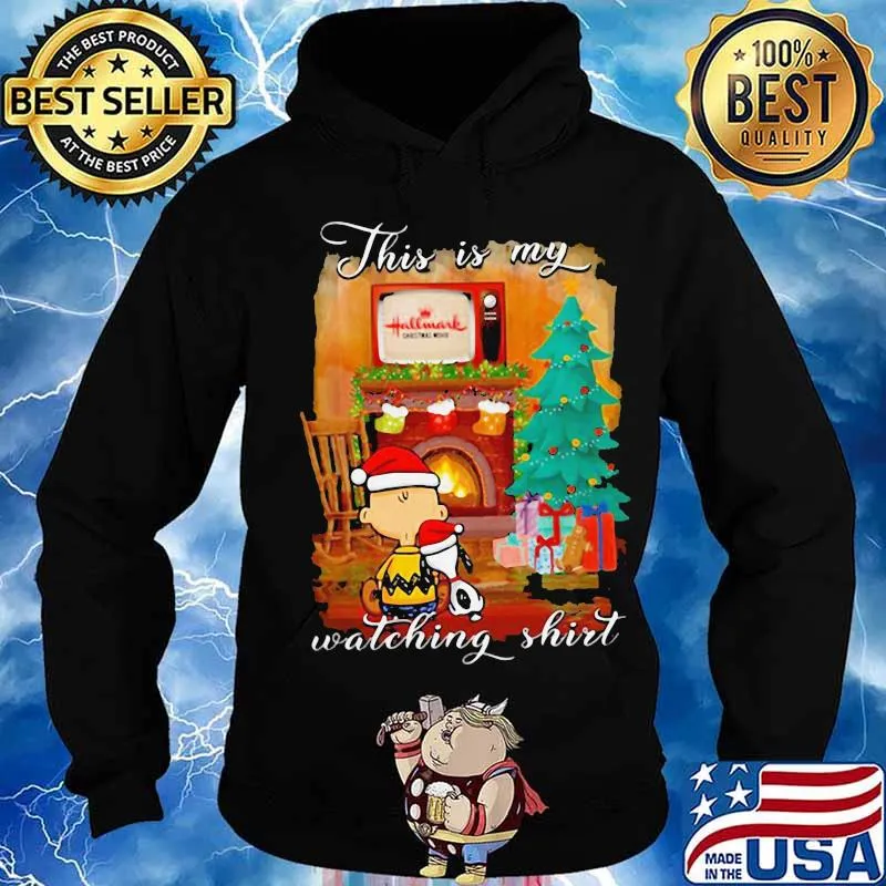 Charlie brown and snoopy this is my watching ugly christmas s Hoodie