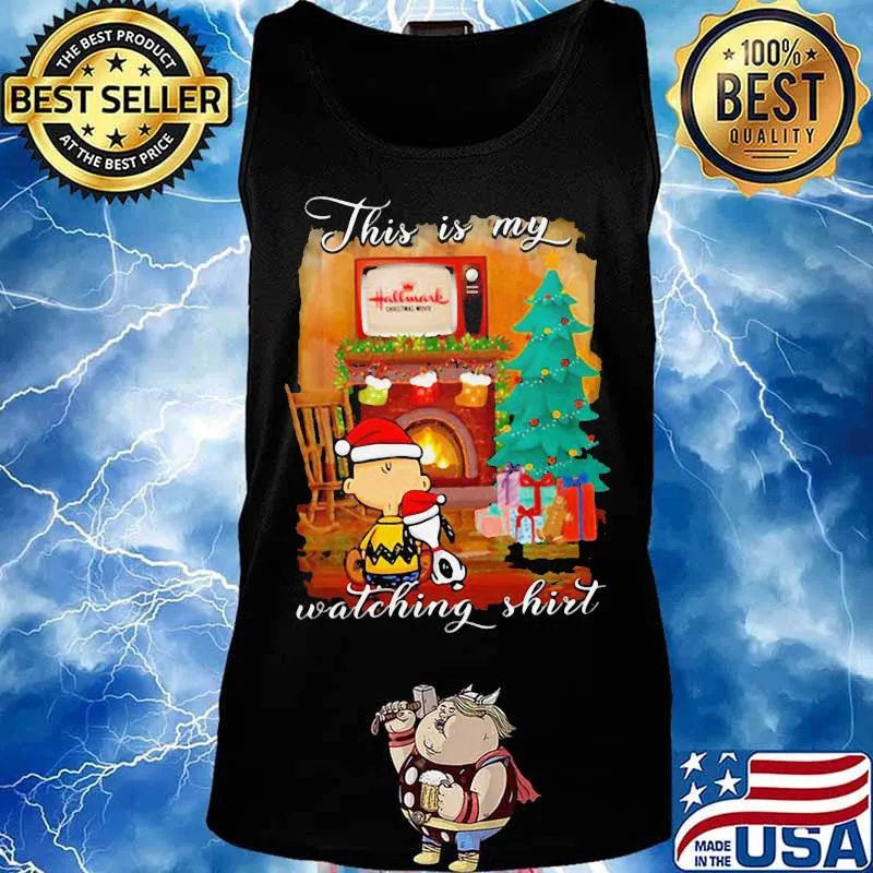 Charlie brown and snoopy this is my watching ugly christmas s Tank top