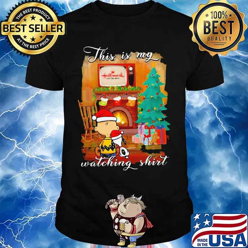 Charlie brown and snoopy this is my watching ugly christmas shirt