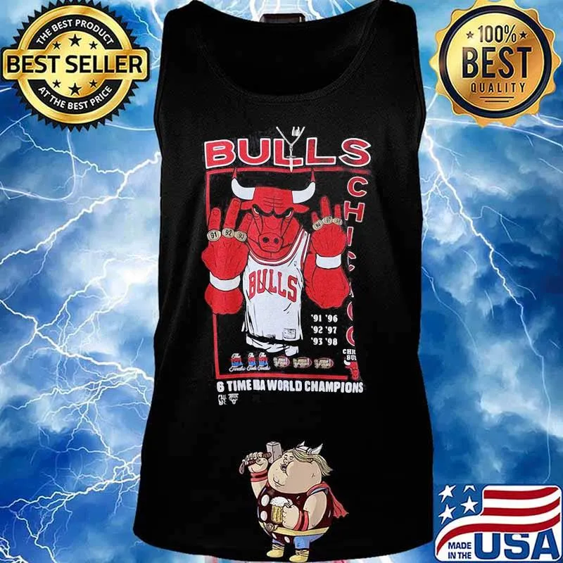 Chicago bulls 6 time nba world champions s Tank top