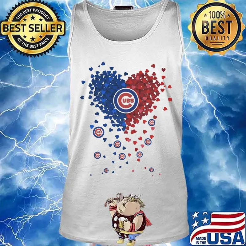 Chicago cubs baseball logo hearts s Tank top