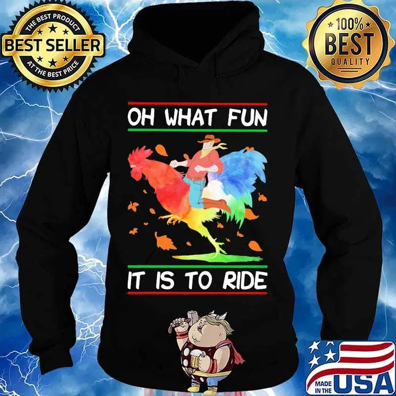 Chicken oh what fun it is to ride leaves fall s Hoodie