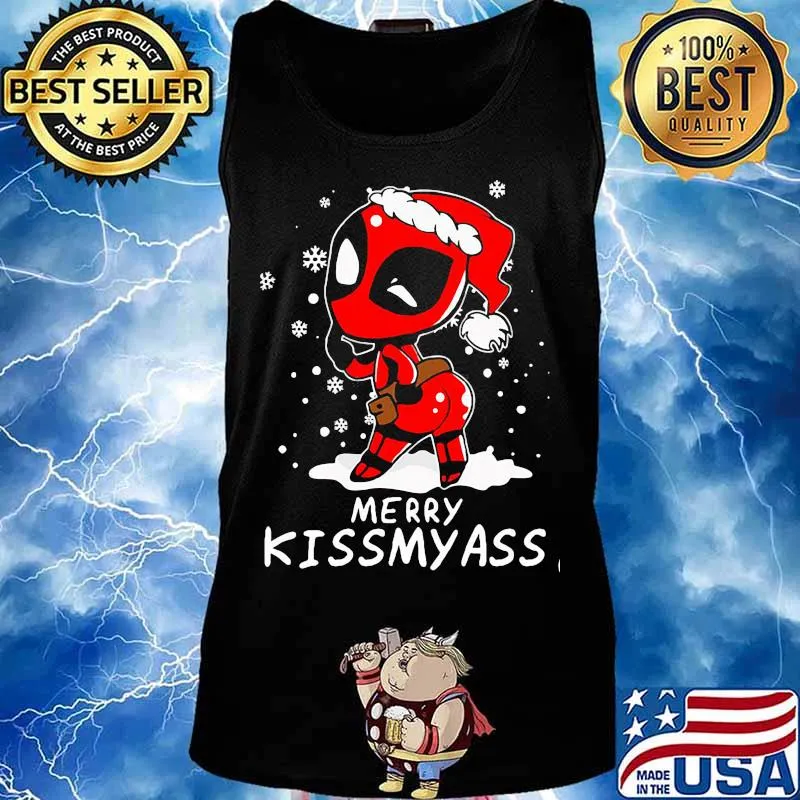Christmas deadpool santa merry kissmyass s Tank top