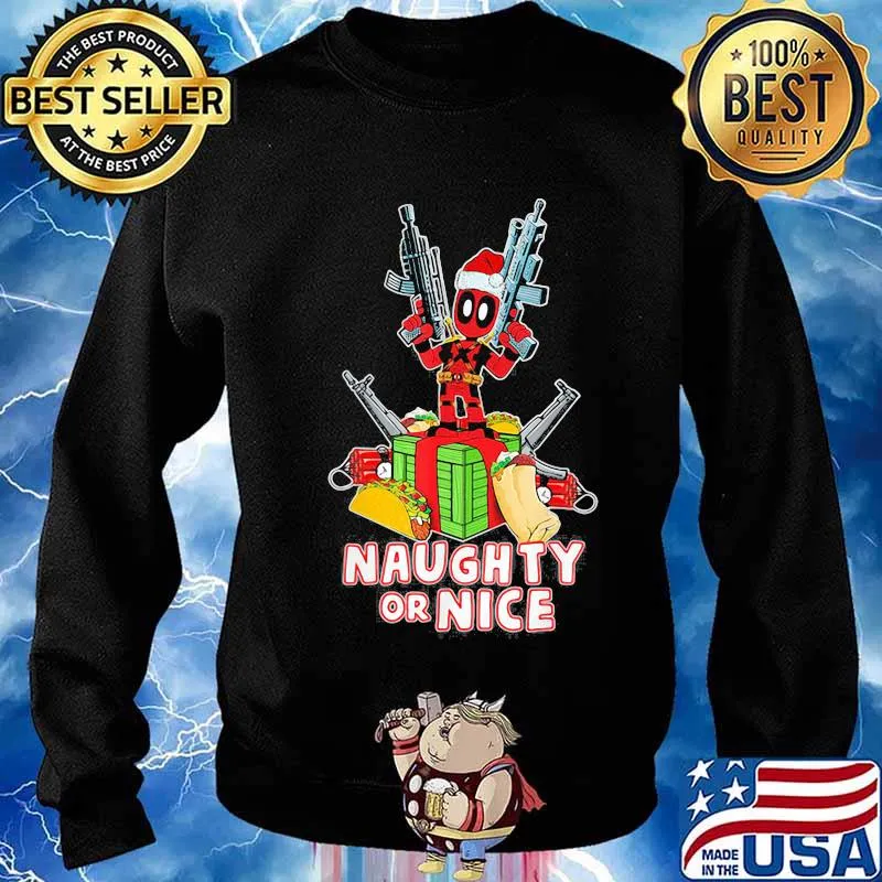 Christmas deadpool santa naughty or nice s Sweater