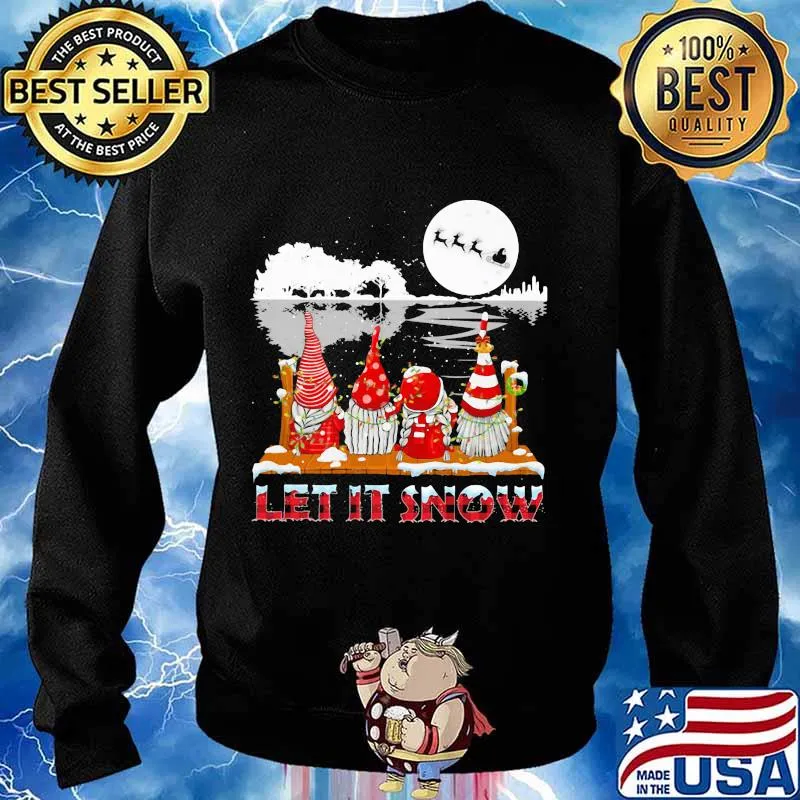 Christmas gnomes let it snow guitar river s Sweater