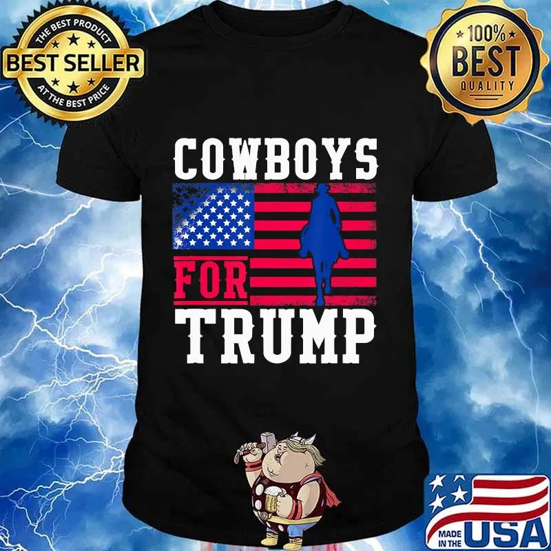 Cowboys For Trump 2020 American flag T-Shirt