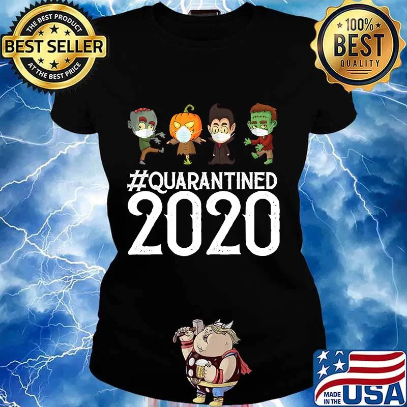 Cute Little Ghosts with Mask Halloween T-Shirt Ladies tee