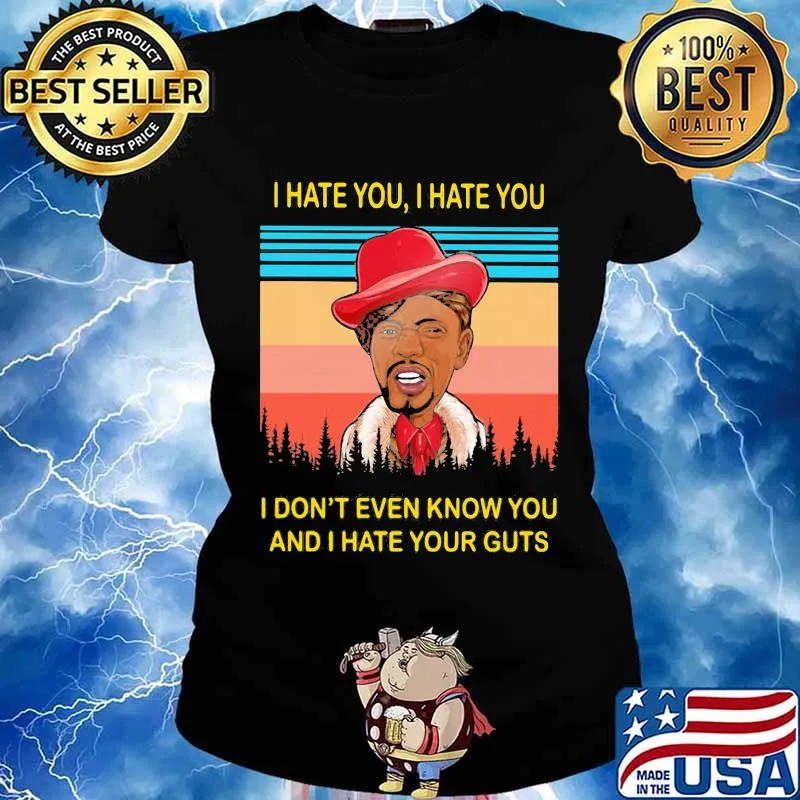 Dave chappelle rick james i hate you i don't even know you and i hate your guts vintage retro s Ladies tee