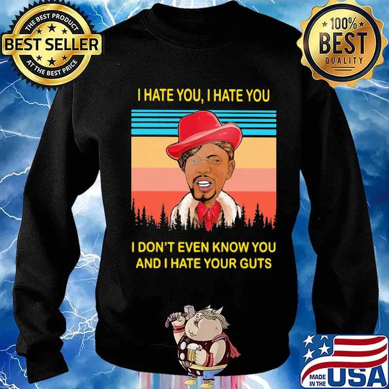 Dave chappelle rick james i hate you i don't even know you and i hate your guts vintage retro s Sweater
