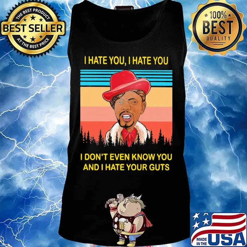 Dave chappelle rick james i hate you i don't even know you and i hate your guts vintage retro s Tank top