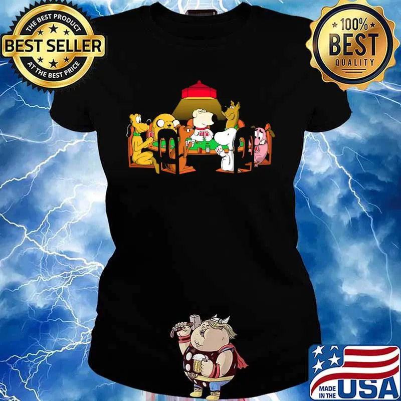 Disney dogs playing cards s Ladies tee