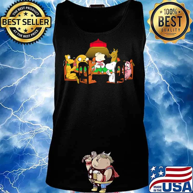Disney dogs playing cards s Tank top