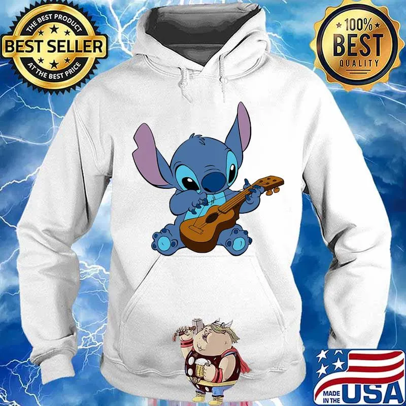 Disney stitch playing piano s Hoodie