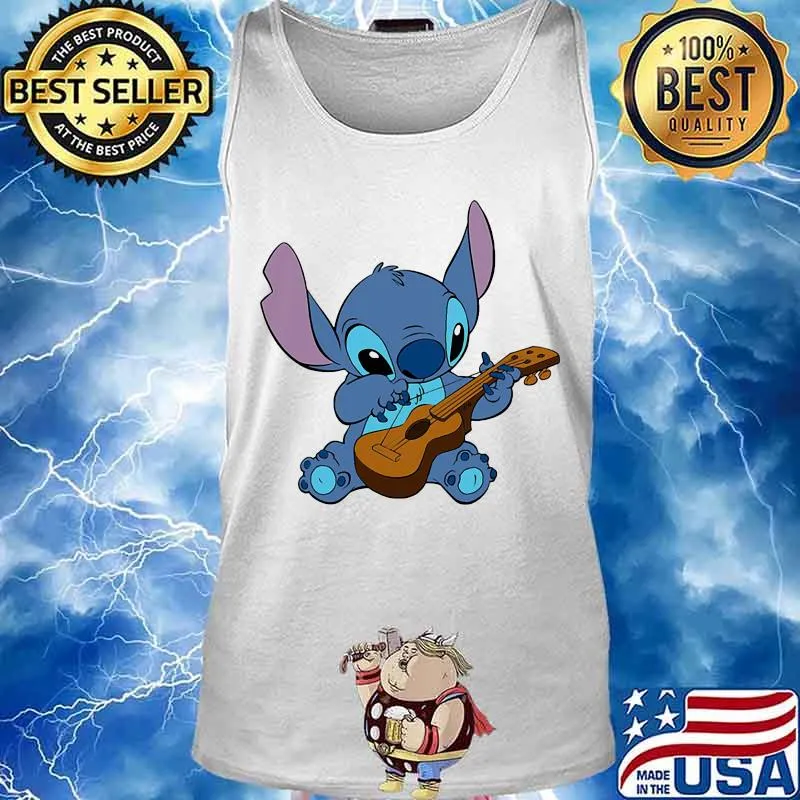 Disney stitch playing piano s Tank top