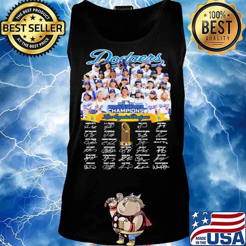 Dodgers world series champions los angeles signature s Tank top