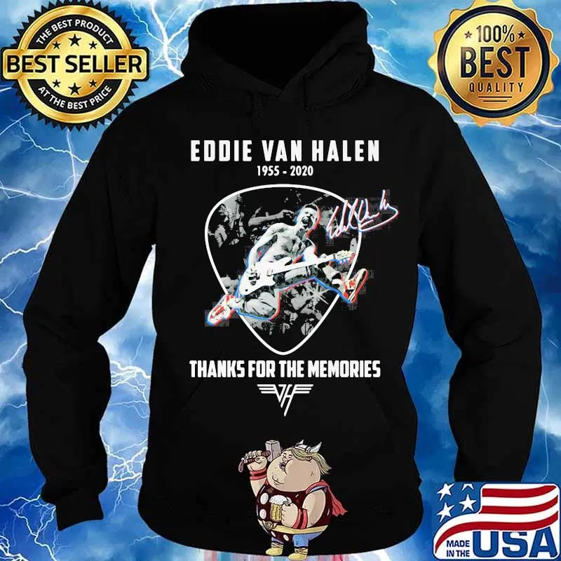 Eddie van halen 1955 2020 thank for the memories signature s Hoodie