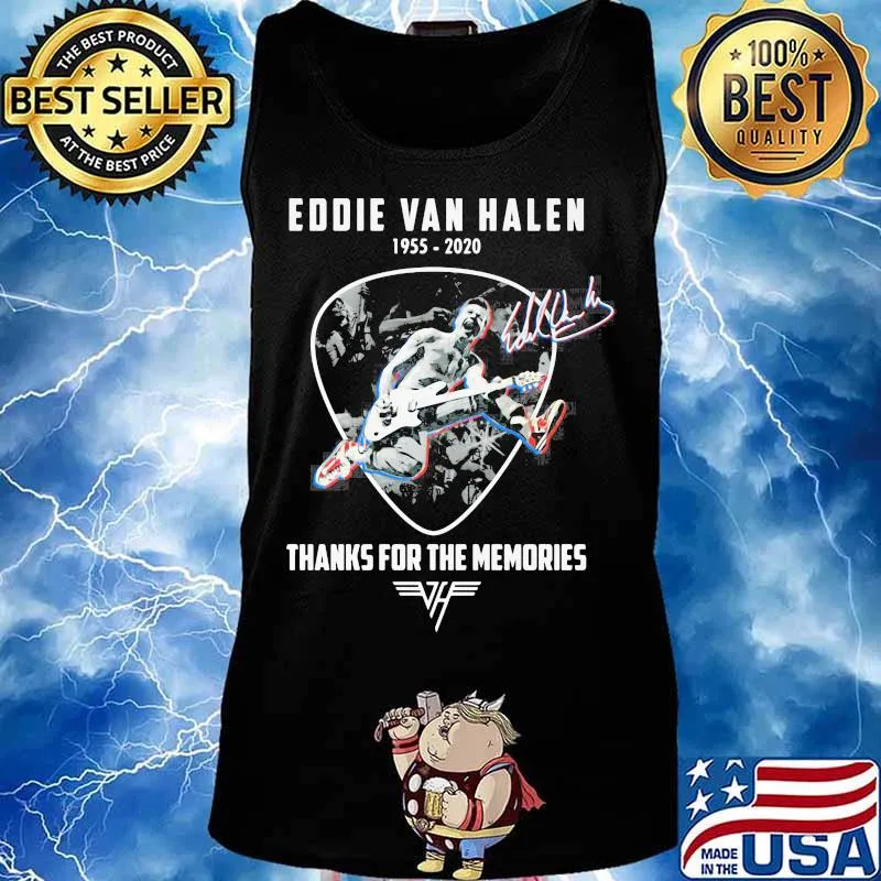 Eddie van halen 1955 2020 thank for the memories signature s Tank top