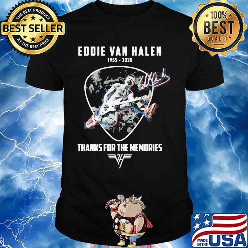 Eddie van halen 1955 2020 thank for the memories signature shirt