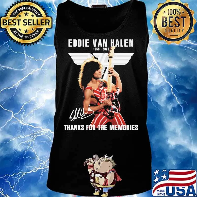 Eddie van halen 1955 2020 thank for the memories signature vintage retro s Tank top