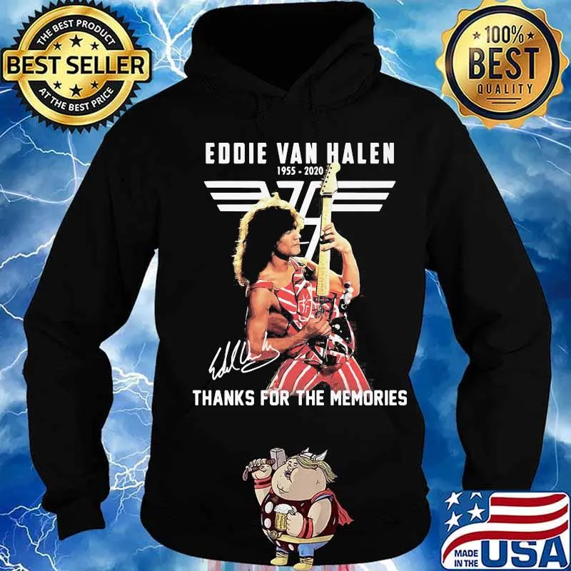 Eddie van halen 1955 2020 thank for the memories signatures s Hoodie