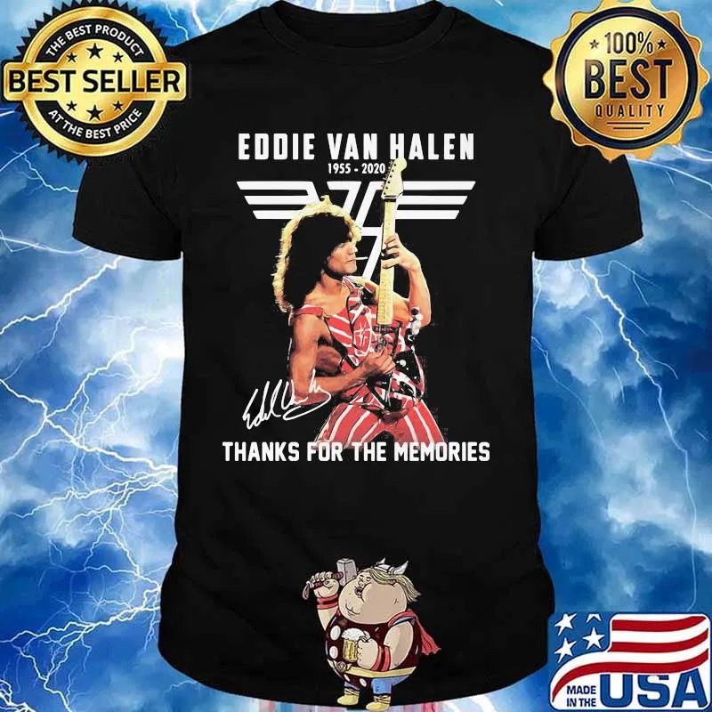 Eddie van halen 1955 2020 thank for the memories signatures shirt