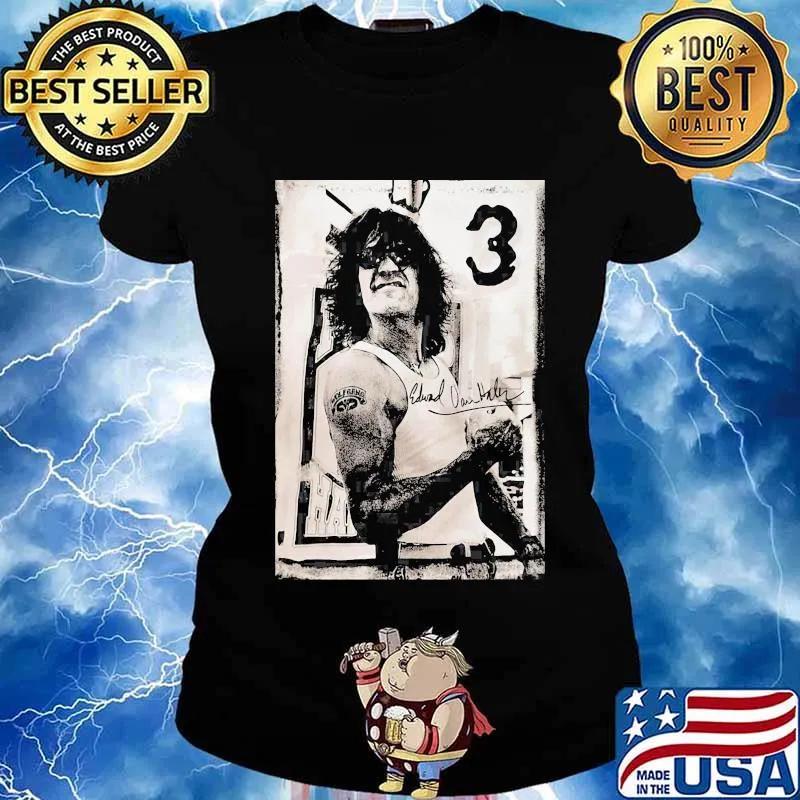 Eddie van halen 3 signature art vintage s Ladies tee