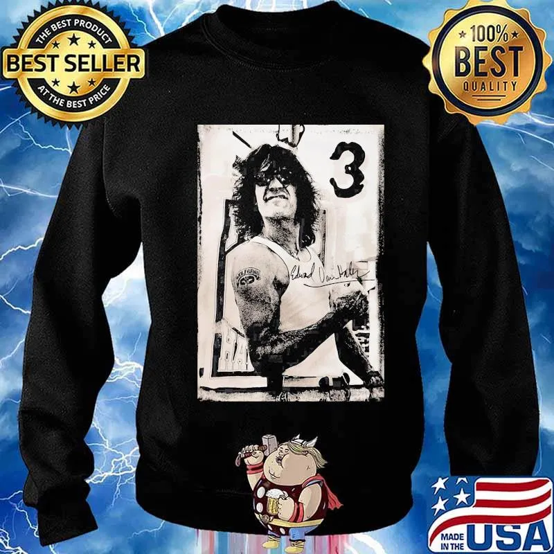 Eddie van halen 3 signature art vintage s Sweater