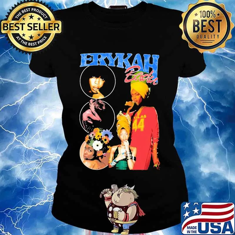 Erykah badu flowers vintage s Ladies tee