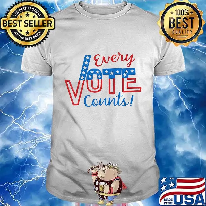 every vote counts voting with mask faith election pro biden T-Shirt