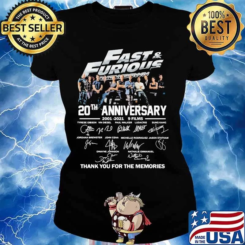Fast and furious 20th anniversary los angeles dodgers la world series signature s Ladies tee