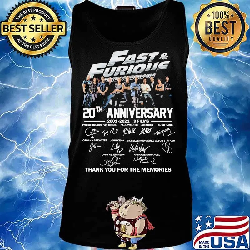 Fast and furious 20th anniversary los angeles dodgers la world series signature s Tank top