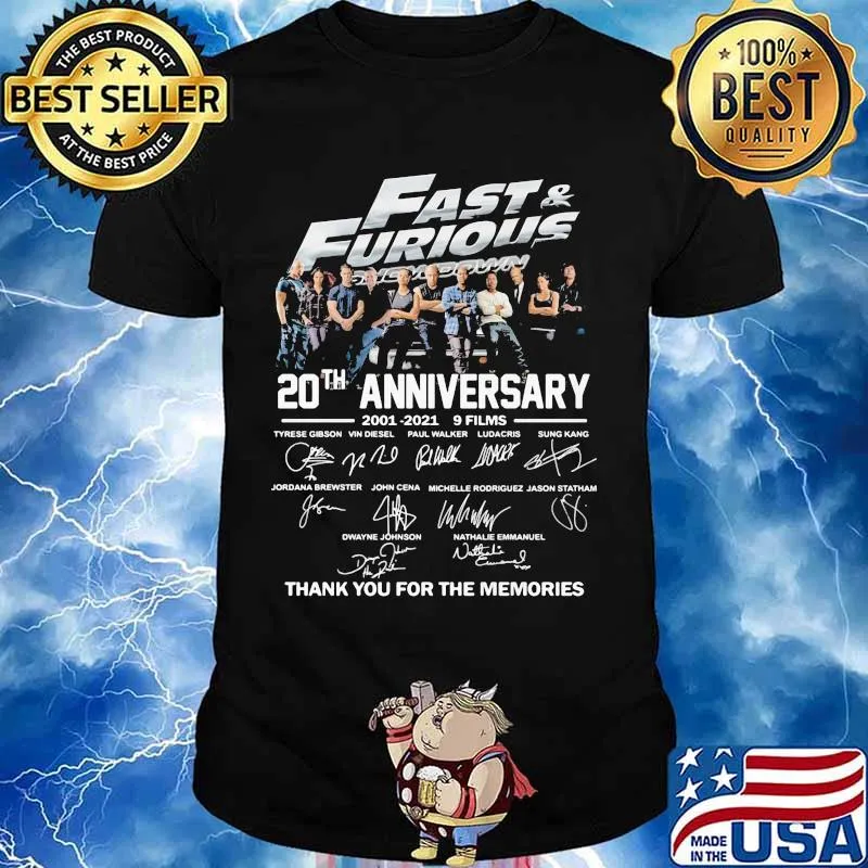 Fast and furious 20th anniversary los angeles dodgers la world series signature shirt