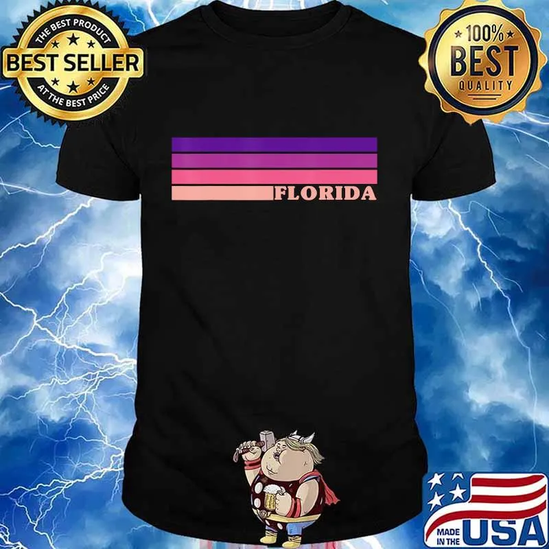 Florida Colorful Purple Pink 70s Style Retro Shirt