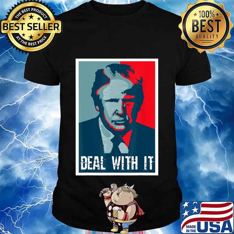 Funny Deal With It President Donald Trump Retro T-Shirt