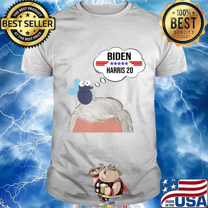 Funny Debate Fly on Mike Pence's Head for Biden Harris 2020 T-Shirt