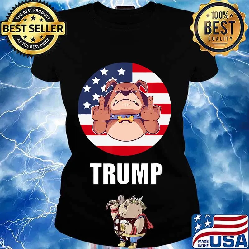 Funny Election USA 2020 Trump Biden Vote Dog T-Shirt Ladies tee