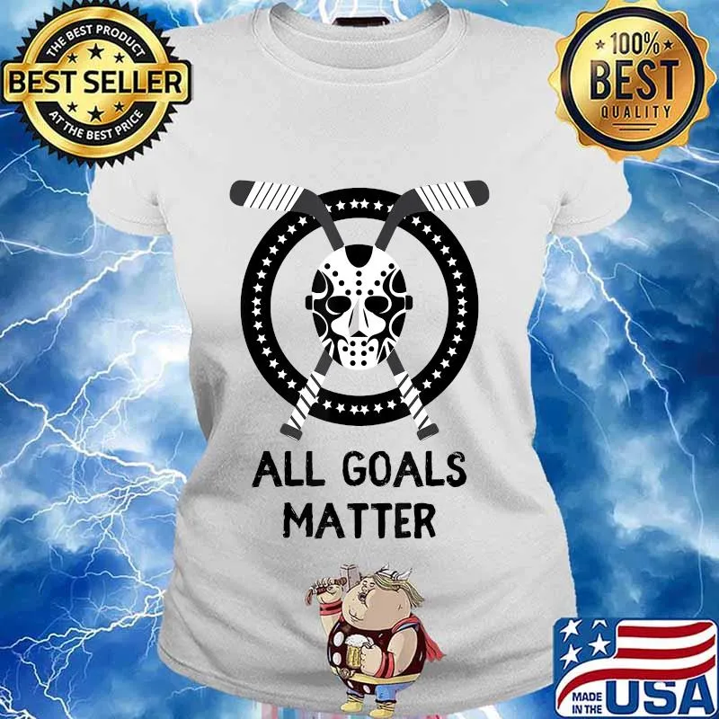 Funny Hockey Goalie Halloween All Goals Matter Graphic T-Shirt Ladies tee